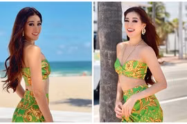 Top 21 Miss Universe 2020 Khánh Vân khoe vẻ gợi cảm bên bờ biển
