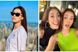 Khánh Vân lộ body gầy gò, hội ngộ bạn thân hậu Miss Universe 2020