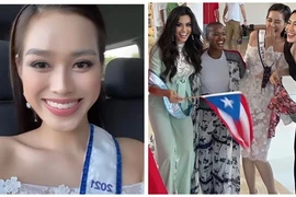 Đỗ Thị Hà đọ sắc bên dàn thí sinh Miss World 2021