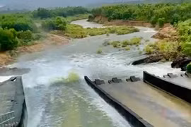 Mưa lớn, hồ đập ở Nghệ An xả lũ khiến hàng trăm nhà dân bị ngập