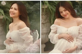 Phanh Lee đẹp rạng rỡ khi mang thai 6 tháng