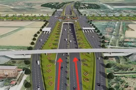Hình ảnh nút giao 3 tầng nối cao tốc Pháp Vân - Ninh Bình với Vành đai 5