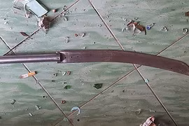 Kinh hoàng 2 gã trai bịt mặt xông vào nhà chém gục người phụ nữ