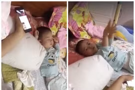 Đáng yêu vô cùng cách ông bố đánh thức quý tử ngủ nướng