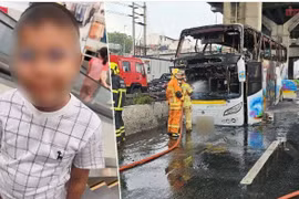 Cháy xe buýt, cậu bé quay lại cứu bạn thì bị lửa nuốt chửng