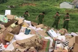 Lạng Sơn: Tiêu hủy hàng hóa nhập lậu có giá trị hàng tỷ đồng