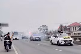 Hải Dương: Xử lý xe đám cưới vi phạm giao thông trên quốc lộ 5