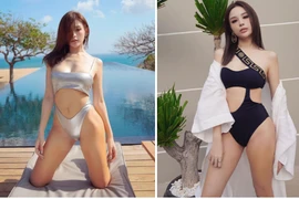 Mốt mặc bikini hở bụng của sao Việt