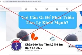 Fanpage mạo danh Bộ Y tế mở khoá đào tạo tâm lý cho trẻ