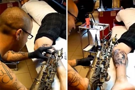 Xăm hình không dùng tay khiến cả thế giới ngả mũ