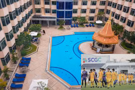 Cận cảnh khách sạn 4 sao U22 Việt Nam đóng quân tại Campuchia 