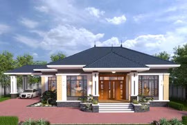 10 mẫu nhà cấp 4 mái Thái hiện đại nhất 2024