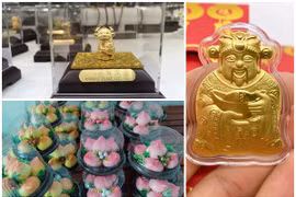 Lì xì Thần Tài, linh vật trâu vàng...giá rẻ hút khách ngày vía Thần Tài