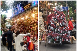 Tiểu thương phố Hàng Mã kiếm chục triệu mỗi ngày dịp Giáng sinh