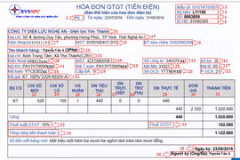 Hoá đơn điện sắp tới sẽ ghi rõ những thông tin chi tiết nào?