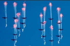 Video: Mãn nhãn màn trình diễn của Không quân Triều Tiên trong lễ duyệt binh