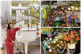 Vy Oanh khoe biệt thự lộng lẫy sắc hoa những ngày đầu Xuân