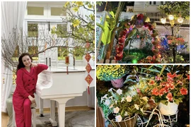 Vy Oanh khoe biệt thự lộng lẫy sắc hoa những ngày đầu Xuân