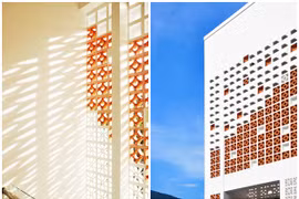 Sử dụng tường gạch thông gió, nhà hướng Tây “không sợ nóng” 