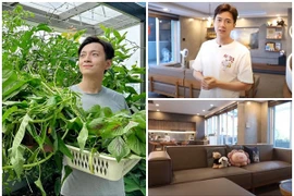 Cận cảnh penthouse 3 tầng có sân vườn xanh mướt của Ngô Kiến Huy