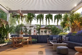 Nhà ống 3 tầng mang hơi thở hiện đại, vườn sân thượng