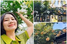 Ngôi nhà xinh xắn ngập sắc hoa của diễn viên Ngọc Lan