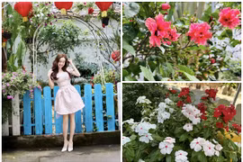 Vi Oanh sở hữu biệt thự đầy hoa trái