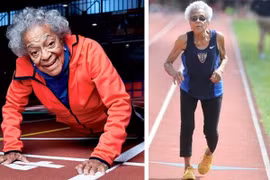 Chế độ ăn của cụ bà vẫn thi chạy khi hơn 100 tuổi