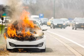 Ô tô bị bốc cháy trên đường, cần làm gì đầu tiên?