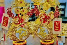 Dừa dát vàng tiền triệu hút khách chơi Tết Ất Tỵ 2025 