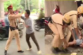 Say rượu, đánh CSGT cứu bạn nhậu vi phạm giao thông ở Hà Nội