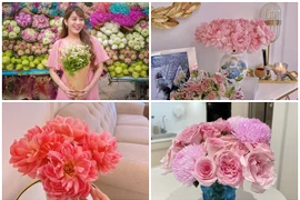 Xuýt xoa “vườn hoa thu nhỏ” trong nhà MC Diệp Chi