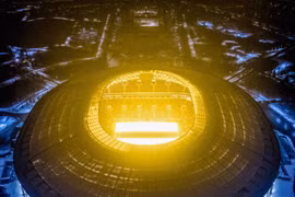 Toàn cảnh sân vận động diễn ra trận khai mạc World Cup 2018