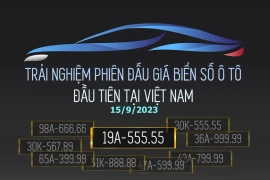 Đấu giá biển số ô tô: Biển số 19A-555.55 được trả 2,14 tỷ đồng