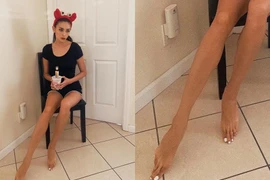 Võ Hoàng Yến lộ ngón chân dài như ngón tay người khác