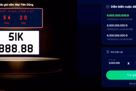 Biển số 51K - 888.88 đấu giá kỷ lục hơn 30 tỷ đồng 