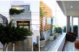 Nhà 3 tầng thoáng sáng với mặt tiền kim loại đục lỗ