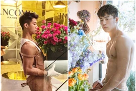 Chàng trai bán hoa khoe ngực trần gây sốt MXH