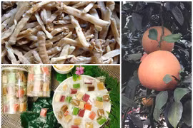 Bưởi đỏ tiến vua, kẹo dừa 7 vị hút khách dịp cuối năm