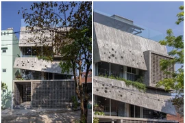 Nhà hướng Tây “trốn nắng” nhờ mặt tiền hai lớp độc đáo 
