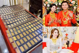 Điểm danh những đám cưới gây choáng với tiền vàng và sổ đỏ trĩu tay