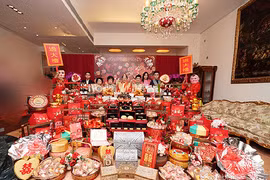 Hoa mắt với sính lễ toàn vàng ròng trong đám cưới con ‘vua sòng bạc Macau’