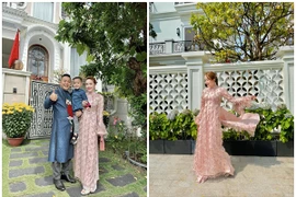 Biệt thự rực hoa ngày Tết của của Bảo Thy và chồng đại gia