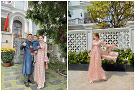 Biệt thự rực hoa ngày Tết của của Bảo Thy và chồng đại gia