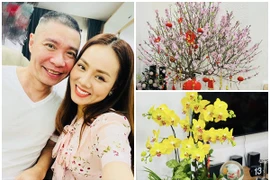 Phòng khách ngập hoa trong nhà NSND Công Lý ngày cận Tết