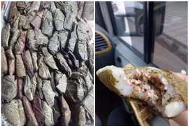 Bánh nhân "lộc rừng" vùng cao xuống phố, chị em tới tấp lùng mua