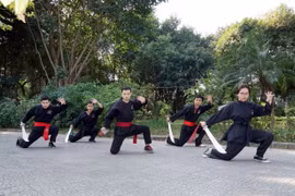 Lão hổ phục địa đao.