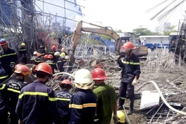 Hiện trường một vụ tai nạn lao động tại TPHCM.