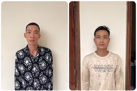 2 đối tượng từ trái qua phải: Đào Văn Lý và Lý Văn Chiến. Ảnh: Công an tỉnh Bắc Giang. 