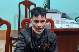 Đối tượng Hoàng Văn Hiếu tại cơ quan công an.